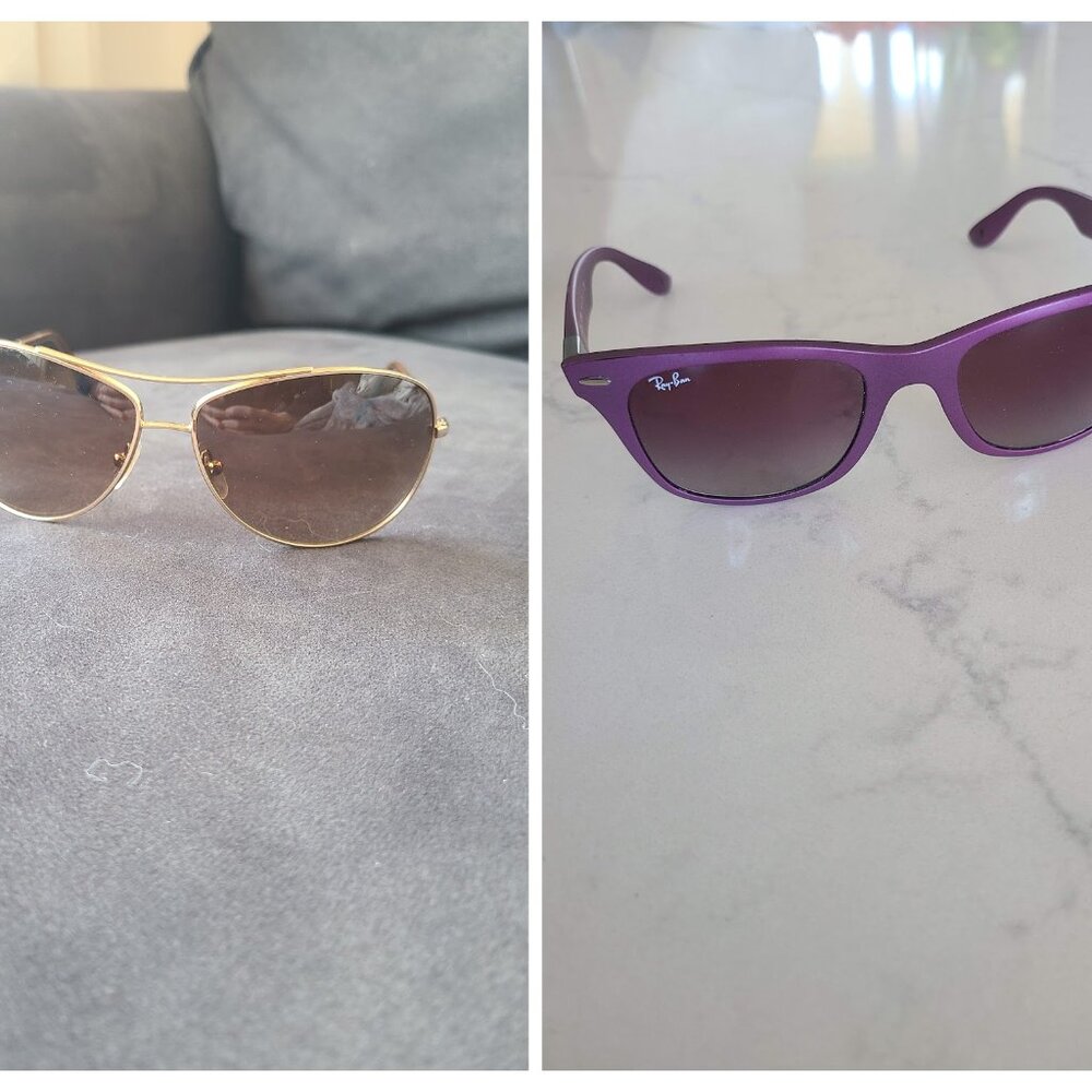 2 Pairs of Ray-ban - aviator and liteforce WAYFARER